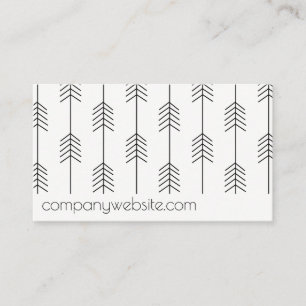 Arrow Pattern / Stylish / Black White Business Card