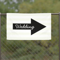Arrow Pointing Right Directional Wedding Banner