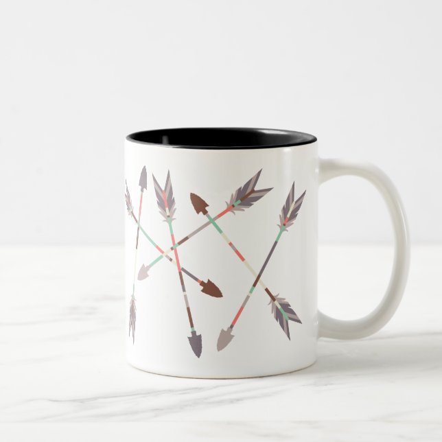 Arrow Stack Two-Tone Coffee Mug (Right)