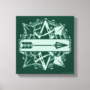 Arrow   Starling City Arrow Badge Canvas Print