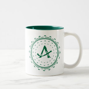 Arrow   Starling City Arrow Logo Two-Tone Coffee Mug