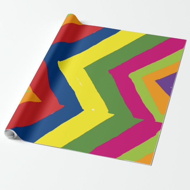 arrow stripes in colourful pattern wrapping paper (Unrolled)
