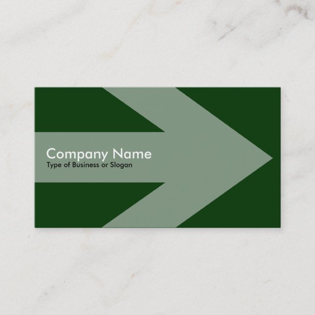 Arrow v2 - Dark Green Business Card (Front)