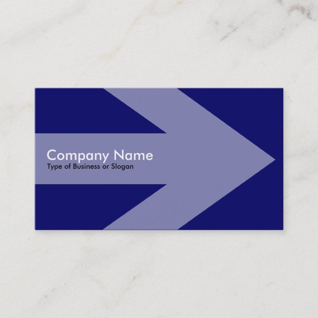 Arrow v2 - Navy Blue 000066 Business Card (Front)