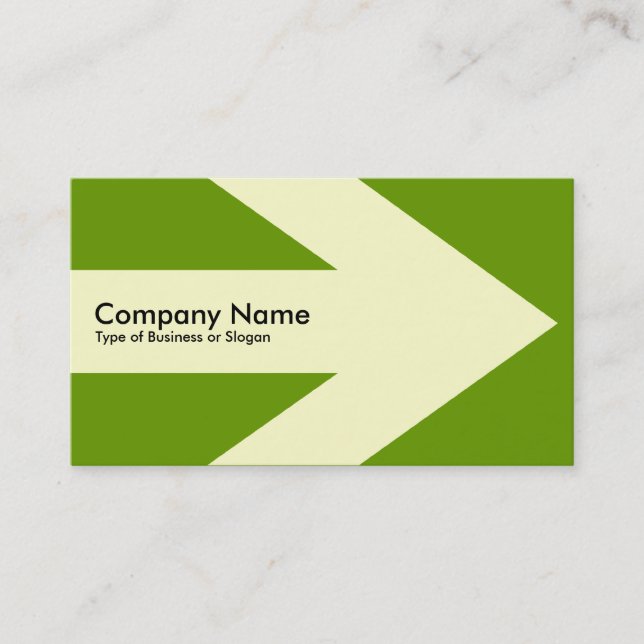 Arrow v3 (Cream) - Green 669900 Business Card (Front)