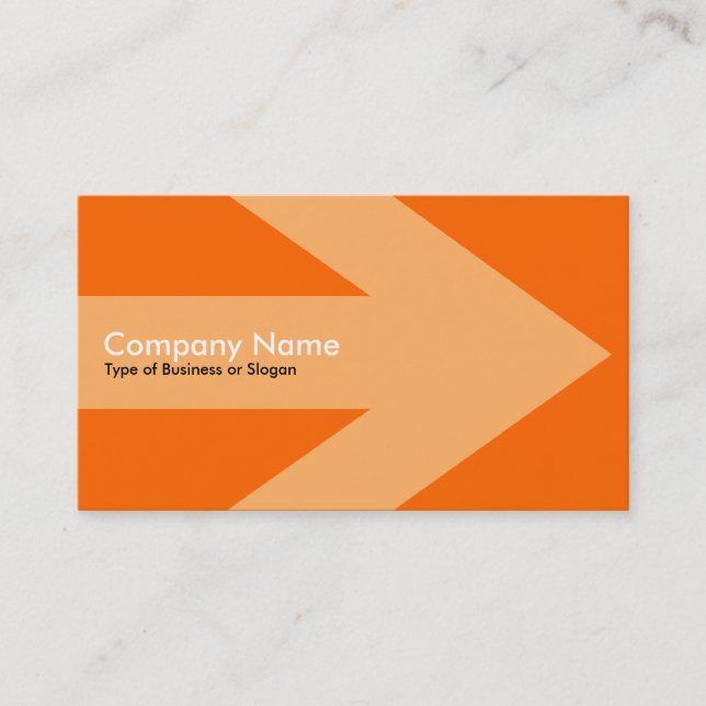 Arrow v3 (Cream) - Orange FF6600 Business Card (Front)