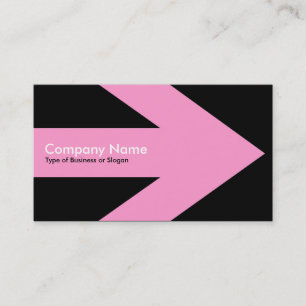 Arrow v3 (Pink) - Black Business Card