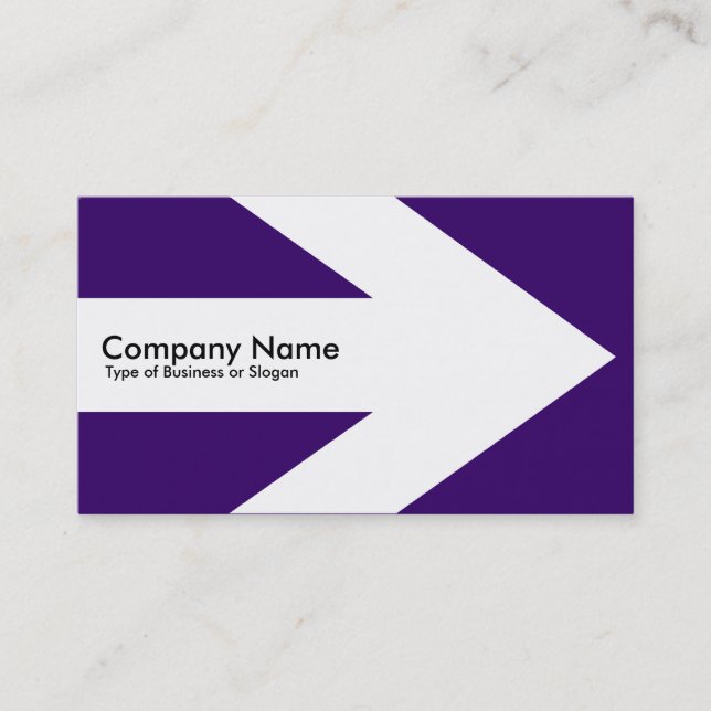 Arrow v3 (White) - Deep Purple 330066 Business Card (Front)