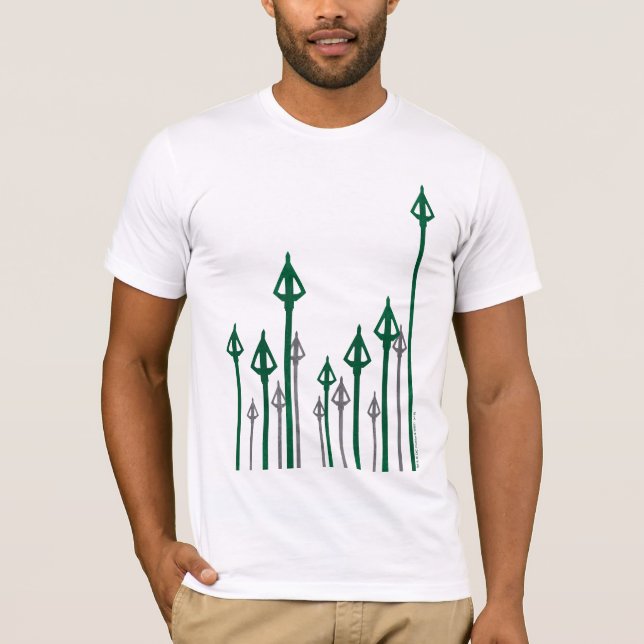 Arrow | Vertical Arrows Graphic T-Shirt (Front)