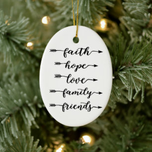 Arrow words   ceramic tree decoration