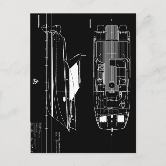 ArrowCat 30 General Arrangement Line Drawing Postcard (Front)