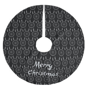 Arrowhead Feathers Pow-wow Thunder_Cove Brushed Polyester Tree Skirt