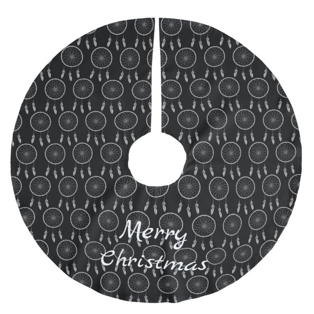 Arrowhead Feathers Pow-wow Thunder_Cove Brushed Polyester Tree Skirt (Front)