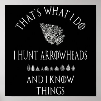 Arrowhead Hunter Artefact Hunting Collecting Gift Poster