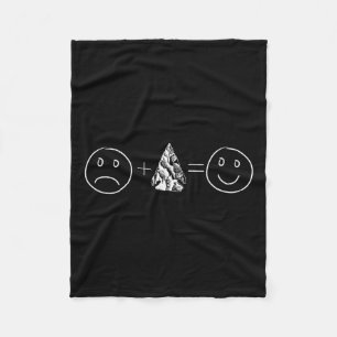 Arrowhead Hunting And Artefact Gift. Happy Arrowhe Fleece Blanket
