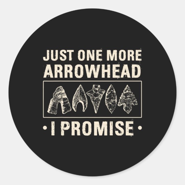Arrowhead Hunting Arrowheads  Classic Round Sticker (Front)