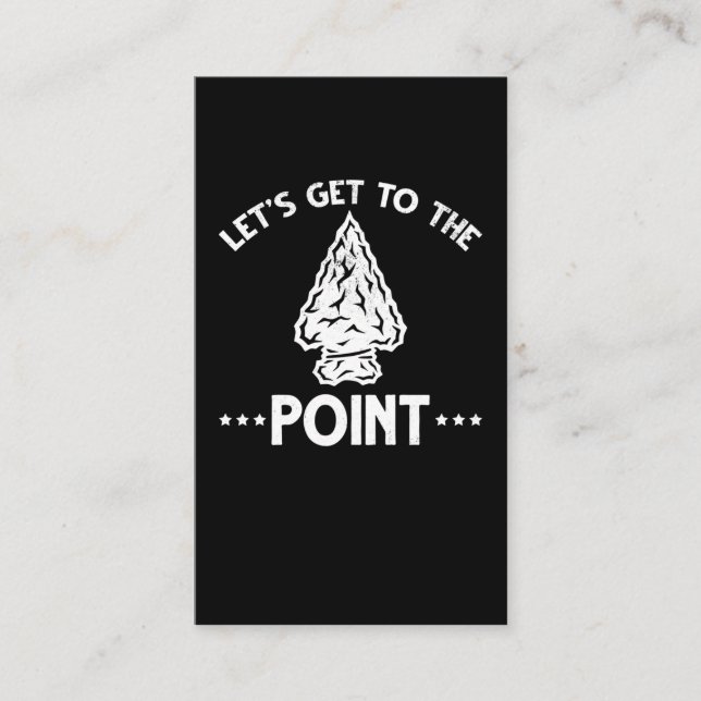 Arrowhead Hunting Collector Stone Collecting Business Card (Front)