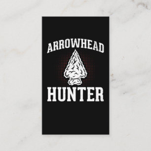 Arrowhead Hunting Funny Stone Collector Business Card
