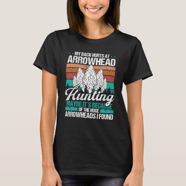 Arrowhead Hunting Humor Back Injury Surgery  Colle T-Shirt (Front)