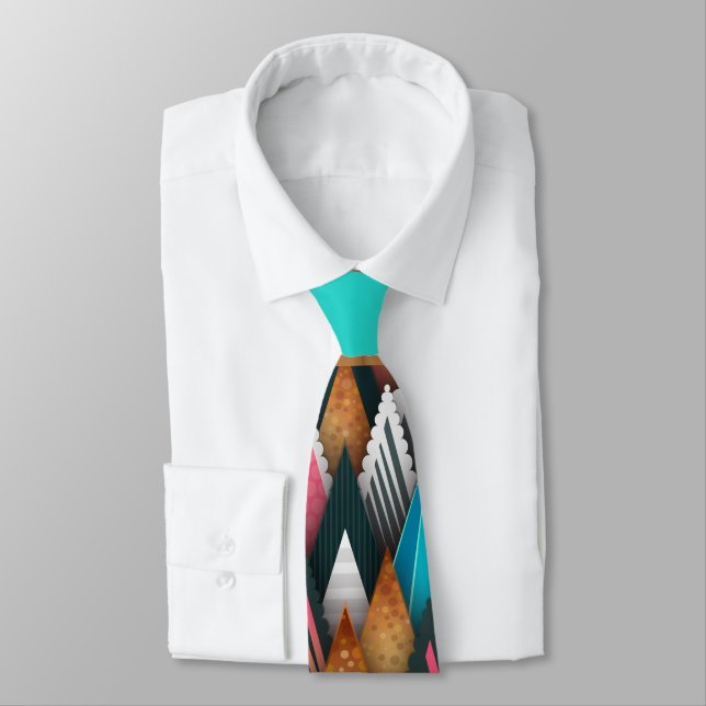 Arrowhead Pattern Colorful and Artistic Art Tie (Tied)