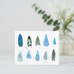 Arrowhead Projectile Points Native Indigenous Postcard