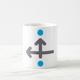 Arrows And Blue Dots Coffee Mug