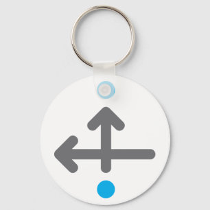 Arrows And Blue Dots Key Ring