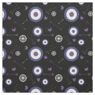 Arrows and Targets Purple Fabric