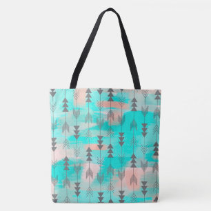 Arrows and Watercolor Tote Bag