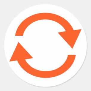 Arrows circle classic round sticker