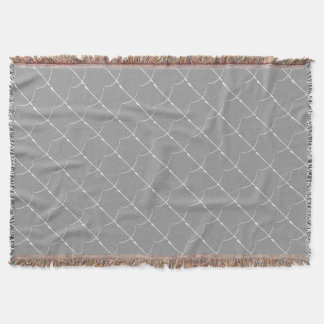 Arrows Grey and White Pattern Throw Blanket