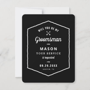 Arrows Groomsman Proposal Enclosure Save The Date