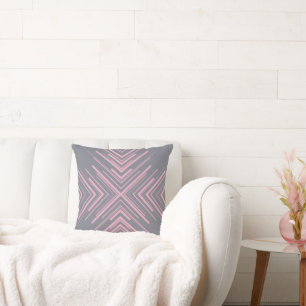 Arrows in Grey and Pink Cushion