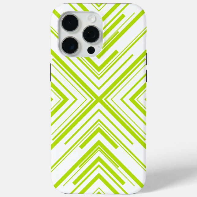 Arrows in Lime Green and White Case-Mate iPhone Case (Back)