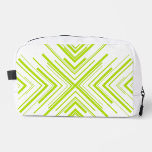 Arrows in Lime Green and White Dopp Kit