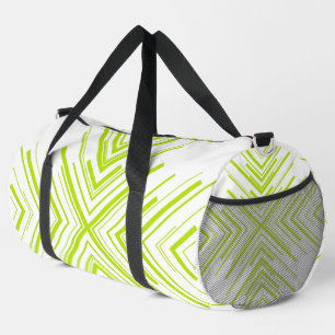 Arrows in Lime Green and White Duffle Bag