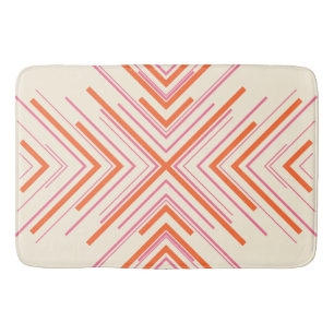 Arrows in Pink, Orange and Cream Bath Mat