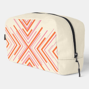 Arrows in Pink, Orange and Cream Dopp Kit