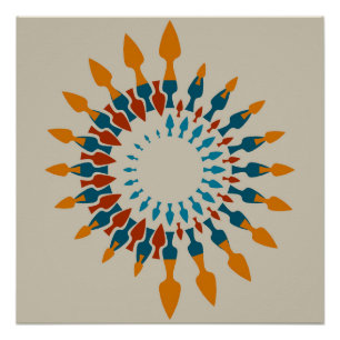 Arrows Mandala Poster