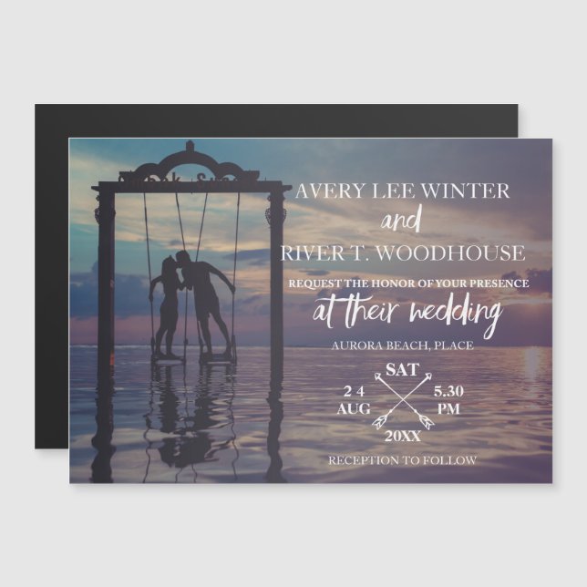 Arrows Photo Card Wedding Invite (Front/Back)