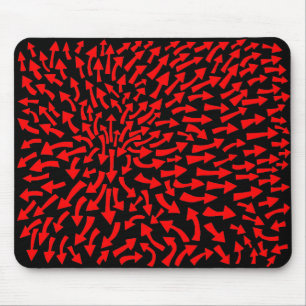 Arrows - Red on Black Mouse Mat