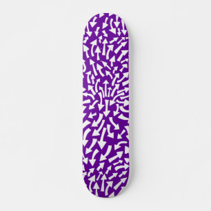 Arrows - White on Deep Purple Skateboard