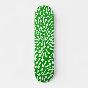 Arrows - White on Grass Green Skateboard
