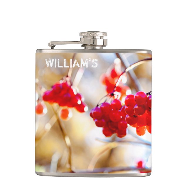 Arrowwood Berries Hip Flask (Front)