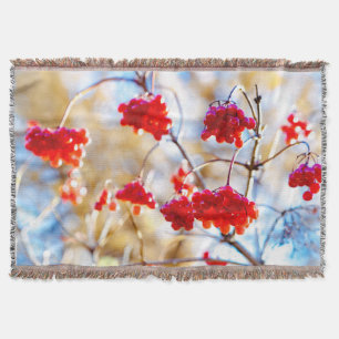Arrowwood Berries Throw Blanket
