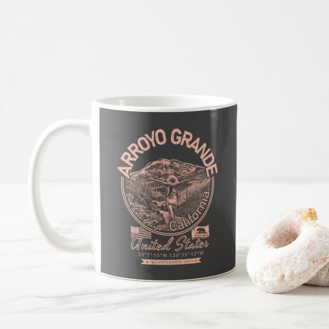 ARROYO GRANDE CALIFORNIA - CITY OF ARROYO GRANDE COFFEE MUG (With Donut)
