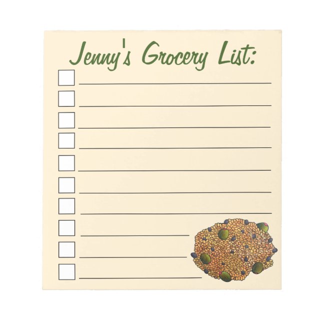 Arroz con Gandules Puerto Rican Food Rice Peas Notepad (Front)