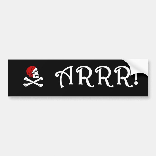 ARRR! BUMPER STICKER (Front)