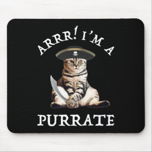 Arrr! I'm A Purrate Mouse Mat
