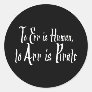 Arrr Pirate Classic Round Sticker